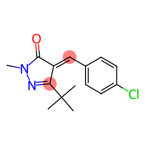 3-(TERT-BUTYL)-4-((4-CHLOROPHENYL)METHYLENE)-1-METHYL-2-PYRAZOLIN-5-ONE