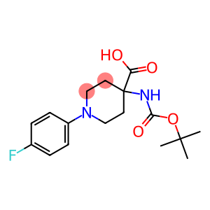 4-(TERT-BUTOXYCARBONYLAMINO)-1-(4-FLUOROPHENYL)PIPERIDINE-4-CARBOXYLIC ACID