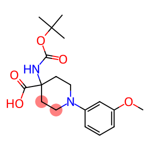 4-(TERT-BUTOXYCARBONYLAMINO)-1-(3-METHOXYPHENYL)PIPERIDINE-4-CARBOXYLIC ACID