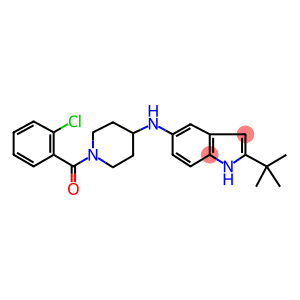 4-[(2-TERT-BUTYL-(1H)-INDOL-5-YL)AMINO]-1-[(2-CHLOROPHENYL)CARBONYL]PIPERIDINE