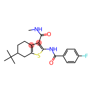 6-tert-butyl-2-[(4-fluorobenzoyl)amino]-N-methyl-4,5,6,7-tetrahydro-1-benzothiophene-3-carboxamide