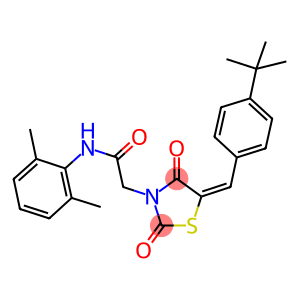 2-[5-(4-tert-butylbenzylidene)-2,4-dioxo-1,3-thiazolidin-3-yl]-N-(2,6-dimethylphenyl)acetamide