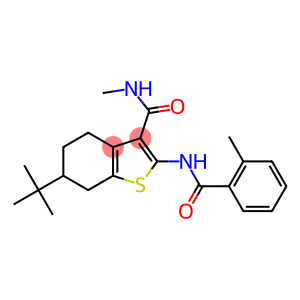 6-tert-butyl-N-methyl-2-[(2-methylbenzoyl)amino]-4,5,6,7-tetrahydro-1-benzothiophene-3-carboxamide