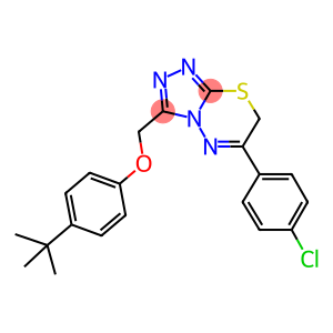 3-[(4-TERT-BUTYLPHENOXY)METHYL]-6-(4-CHLOROPHENYL)-7H-[1,2,4]TRIAZOLO[3,4-B][1,3,4]THIADIAZINE