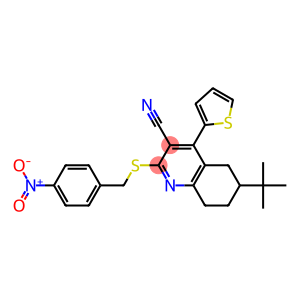 6-(tert-butyl)-2-[(4-nitrobenzyl)sulfanyl]-4-(2-thienyl)-5,6,7,8-tetrahydro-3-quinolinecarbonitrile