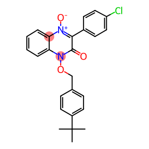 4-(4-TERT-BUTYLBENZYLOXY)-2-(4-CHLOROPHENYL)-3-OXO-3,4-DIHYDROQUINOXALINE 1-OXIDE