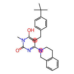 5-(4-TERT-BUTYL-BENZYL)-4-(3,4-DIHYDRO-1H-ISOQUINOLIN-2-YL)-6-HYDROXY-1-METHYL-1H-PYRIMIDIN-2-ONE