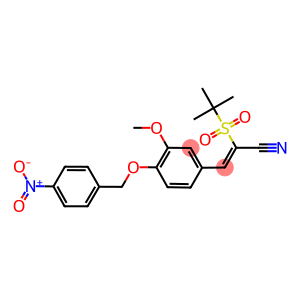 2-((TERT-BUTYL)SULFONYL)-3-(3-METHOXY-4-((4-NITROPHENYL)METHOXY)PHENYL)PROP-2-ENENITRILE