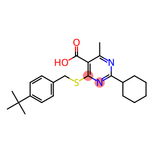 4-(4-tert-Butyl-benzylsulfanyl)-2-cyclohexyl-6-methyl-pyrimidine-5-carboxylic acid