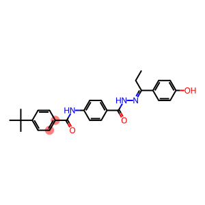 4-(tert-butyl)-N-[4-({2-[(E)-1-(4-hydroxyphenyl)propylidene]hydrazino}carbonyl)phenyl]benzamide