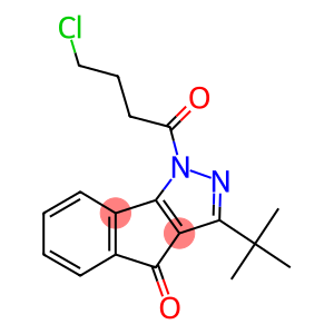 3-(TERT-BUTYL)-1-(4-CHLOROBUTANOYL)INDENO[2,3-D]PYRAZOL-4-ONE