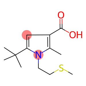 5-TERT-BUTYL-2-METHYL-1-(2-METHYLTHIOETHYL)PYRROLE-3-CARBOXYLIC ACID