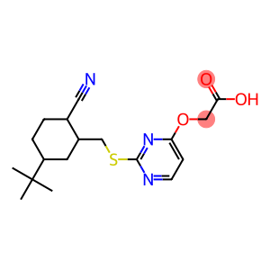 [2-tert-Butyl-5-cyano-6-cyclohexylmethylthio-4-pyrimidinyloxy]acetic acid