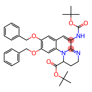 5-(tert-Butoxycarbonyl)amino-2,3-dihydro-8,9-bis(benzyloxy)-1H-pyrimido[1,2-a]quinoline-1-carboxylic acid tert-butyl ester