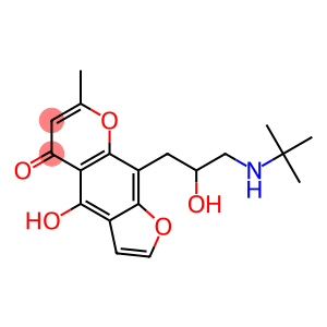 9-[3-(tert-Butylamino)-2-hydroxypropyl]-4-hydroxy-7-methyl-5H-furo[3,2-g][1]benzopyran-5-one