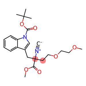 2-[(1-tert-Butyloxycarbonyl-1H-indol-3-yl)methyl]-2-isocyano-4-(2-methoxyethoxy)butyric acid methyl ester