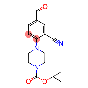 tert-Butyl 4-(2-cyano-4-formylphenyl)piperazine-1-carboxylate, 4-[4-(tert-Butoxycarbonyl)piperazin-1-yl]-3-cyanobenzaldehyde, 2-[4-(tert-Butoxycarbonyl)piperazin-1-yl]-5-formylbenzonitrile