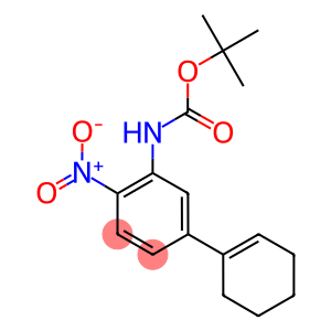 tert-Butyl[(5-cyclohex-1-en-1-yl)-2-nitrophenyl]carbamate, 2-[(tert-Butoxycarbonyl)amino]-4-(cyclohex-1-en-1-yl)nitrobenzene