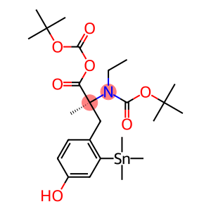 L-TYROSINE, N-[(1,1-DIMETHYLETHOXY)CARBONYL]-ALPHA-METHYL-2-(TRIMETHYLSTANNYL)-, ETHYL ESTER, 1,1-DIMETHYLETHYL CARBONATE ESTER