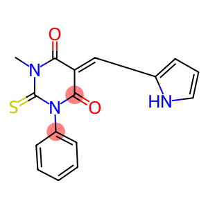 (5Z)-1-METHYL-3-PHENYL-5-(1H-PYRROL-2-YLMETHYLENE)-2-THIOXODIHYDROPYRIMIDINE-4,6(1H,5H)-DIONE