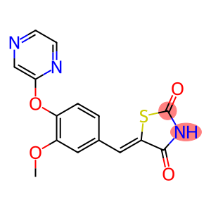 5-{(z)-[3-methoxy-4-(2-pyrazinyloxy)phenyl]methylidene}-1,3-thiazolane-2,4-dione