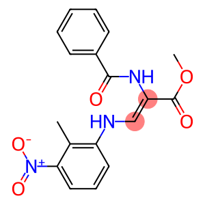 (Z)-3-[(2-Methyl-3-nitrophenyl)amino]-2-(benzoylamino)acrylic acid methyl ester