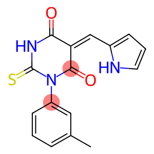 (5Z)-1-(3-METHYLPHENYL)-5-(1H-PYRROL-2-YLMETHYLENE)-2-THIOXODIHYDROPYRIMIDINE-4,6(1H,5H)-DIONE