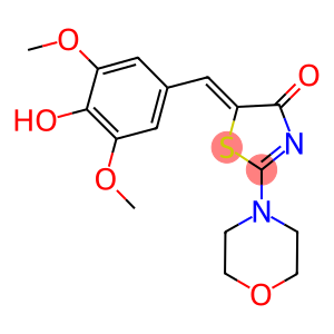 (5Z)-5-(4-HYDROXY-3,5-DIMETHOXYBENZYLIDENE)-2-MORPHOLIN-4-YL-1,3-THIAZOL-4(5H)-ONE