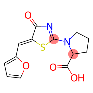 1-[5-[(Z)-2-FURYLMETHYLIDENE]-4-OXO-1,3-THIAZOL-2(4H)-YL]-2-PYRROLIDINECARBOXYLIC ACID