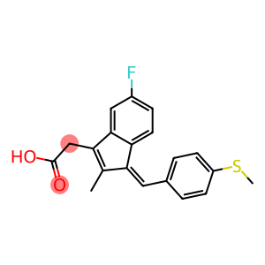 (Z)-5-FLUORO-2-METHYL-1-(P-METHYLTHIOBENZYLIDENE)-3-INDENYLACETIC ACID