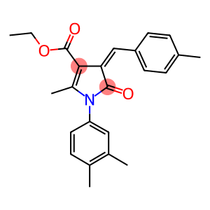 (Z)-ETHYL 1-(3,4-DIMETHYLPHENYL)-2-METHYL-4-(4-METHYLBENZYLIDENE)-5-OXO-4,5-DIHYDRO-1H-PYRROLE-3-CARBOXYLATE