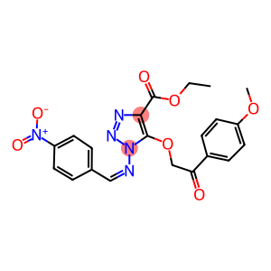 (Z)-ETHYL 5-(2-(4-METHOXYPHENYL)-2-OXOETHOXY)-1-(4-NITROBENZYLIDENEAMINO)-1H-1,2,3-TRIAZOLE-4-CARBOXYLATE