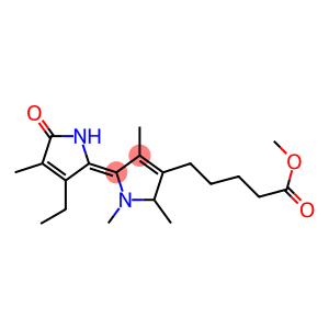 2-[(2Z)-3-Ethyl-4-methyl-5-oxo-(2,5-dihydro-1H-pyrrol)-2-ylidene]methyl-3,5-dimethyl-1H-pyrrole-4-pentanoic acid methyl ester