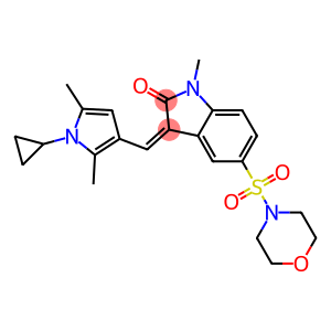 (Z)-3-((1-CYCLOPROPYL-2,5-DIMETHYL-1H-PYRROL-3-YL)METHYLENE)-1-METHYL-5-(MORPHOLINOSULFONYL)INDOLIN-2-ONE