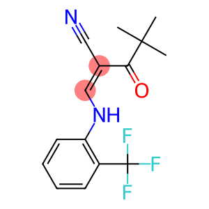 (Z)-2-(2,2-dimethylpropanoyl)-3-[2-(trifluoromethyl)anilino]-2-propenenitrile