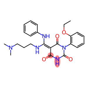 (Z)-5-((3-(DIMETHYLAMINO)PROPYLAMINO)(PHENYLAMINO)METHYLENE)-1-(2-ETHOXYPHENYL)PYRIMIDINE-2,4,6(1H,3H,5H)-TRIONE