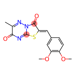 (2Z)-2-(3,4-DIMETHOXYBENZYLIDENE)-6-METHYL-7H-[1,3]THIAZOLO[3,2-B][1,2,4]TRIAZINE-3,7(2H)-DIONE