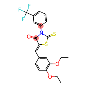 (5Z)-5-(3,4-DIETHOXYBENZYLIDENE)-2-THIOXO-3-[3-(TRIFLUOROMETHYL)PHENYL]-1,3-THIAZOLIDIN-4-ONE