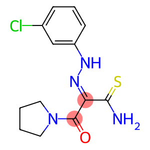 (2Z)-2-[(3-CHLOROPHENYL)HYDRAZONO]-3-OXO-3-PYRROLIDIN-1-YLPROPANETHIOAMIDE