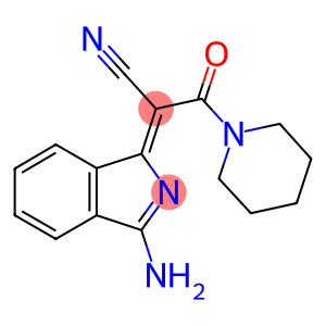 (2Z)-2-(3-AMINO-1H-ISOINDOL-1-YLIDENE)-3-OXO-3-PIPERIDIN-1-YLPROPANENITRILE