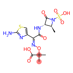 2-[[[(Z)-1-(2-amino-4-thiazolyl)-2-[[(2S,3S)-2-methyl-4-oxo-1-sulfo-3-azetidinyl]amino]-2-oxoethylidene]amino]oxy]-2-methylpropanoic acid