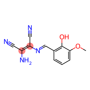 (Z)-2-amino-3-{[(E)-(2-hydroxy-3-methoxyphenyl)methylidene]amino}-2-butenedinitrile