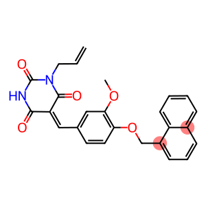 (Z)-1-ALLYL-5-(3-METHOXY-4-(NAPHTHALEN-1-YLMETHOXY)BENZYLIDENE)PYRIMIDINE-2,4,6(1H,3H,5H)-TRIONE