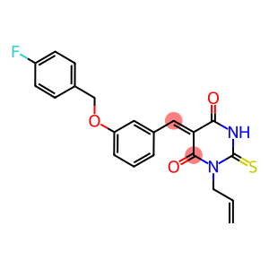 (5Z)-1-ALLYL-5-{3-[(4-FLUOROBENZYL)OXY]BENZYLIDENE}-2-THIOXODIHYDROPYRIMIDINE-4,6(1H,5H)-DIONE