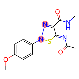 (5Z)-5-(ACETYLIMINO)-2-(4-METHOXYPHENYL)-N-METHYL-2,5-DIHYDRO-1,2,3-THIADIAZOLE-4-CARBOXAMIDE