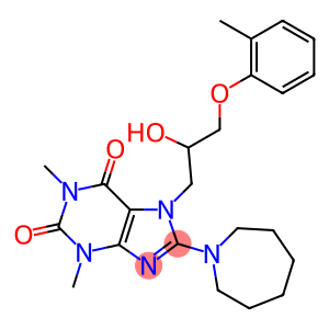 8-(1-azepanyl)-7-[2-hydroxy-3-(2-methylphenoxy)propyl]-1,3-dimethyl-3,7-dihydro-1H-purine-2,6-dione