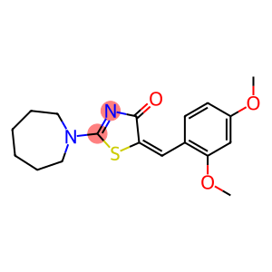 2-(1-azepanyl)-5-(2,4-dimethoxybenzylidene)-1,3-thiazol-4(5H)-one