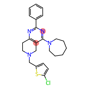 4-AZEPAN-1-YL-6-(5-CHLORO-THIOPHEN-2-YLMETHYL)-2-PHENYL-5,6,7,8-TETRAHYDRO-PYRIDO[4,3-D]PYRIMIDINE