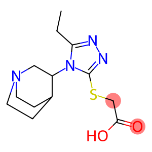 2-[(4-{1-azabicyclo[2.2.2]octan-3-yl}-5-ethyl-4H-1,2,4-triazol-3-yl)sulfanyl]acetic acid