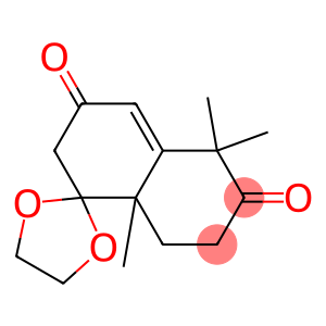 1,1,4a-trimethyl-4,4a,5,6-tetrahydrospiro[naphthalene-5,2'-(1,3)-dioxolane]-2,7(1H,3H)-dione